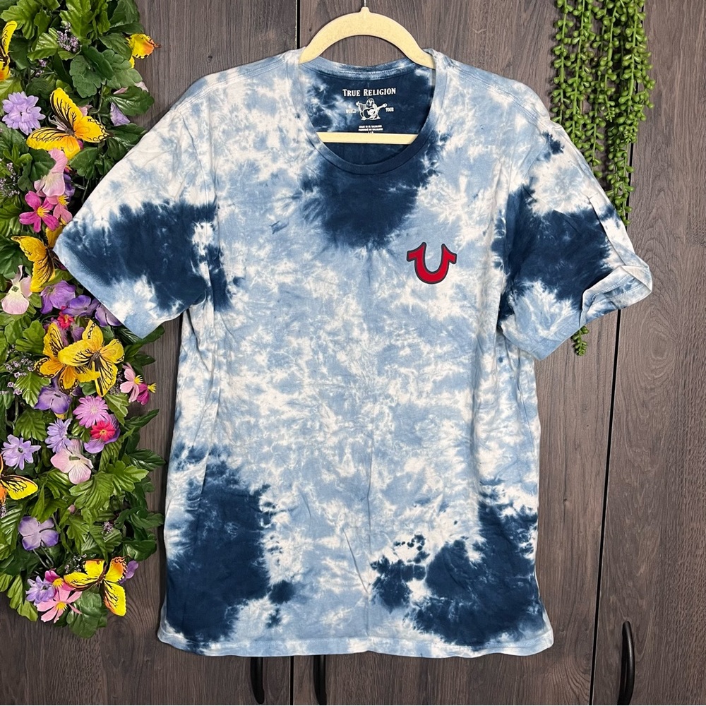 ^💙2/$40💙True Religion Short Sleeve Tie Dye Printed Top Size Large